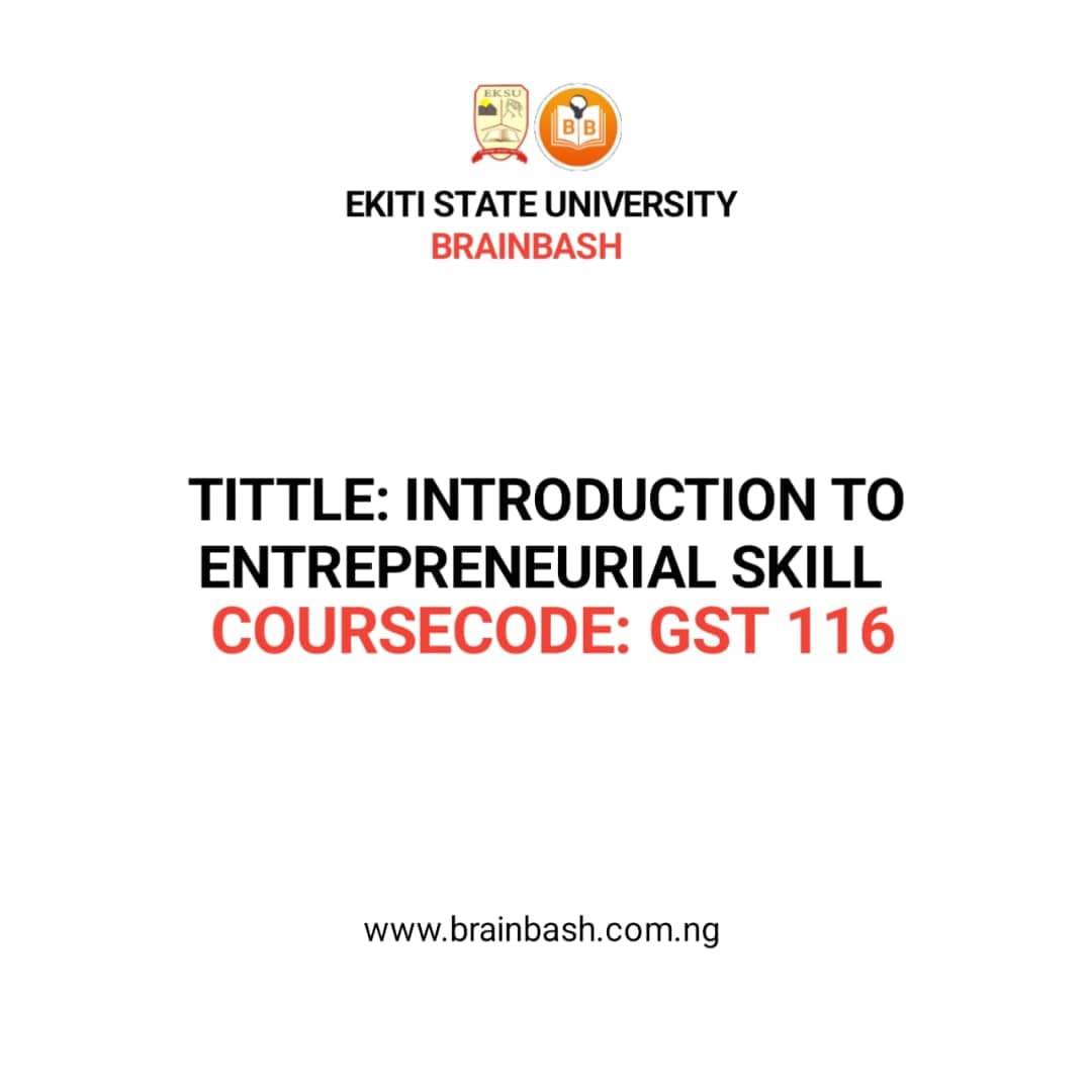 INTRODUCTION TO ENTREPRENEURIAL SKILL