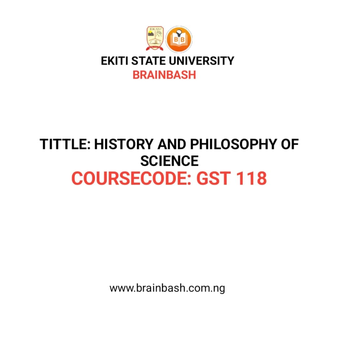 HISTORY AND PHILOSOPHY OF SCIENCE